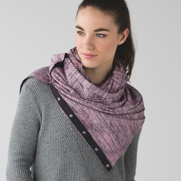 Lululemon Scarf Wrap Vinyasa Infinity Space Dye Camo Berry Rulu Rectangular B27 - Picture 6 of 11